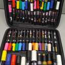 Posca Exclusive Acrylic Paint Markers Gift Set of 62 with Case, Great for Kids and Adults, For Coloring Decorations, Canvas, Glass or Wood, Includes 350, 1MR, 1M, 3M, 5M, 7M, 8K, & 17K