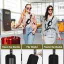 Tiostep Clip and Go Strap for Phone with Wallet Crossbody Phone Lanyard Adjustable and Detachable RFID Wristlet Wallet with ID Window and Zipper, Black