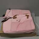 Double Stroller Organizer for Bob Duallie and Baby Jogger City Mini GT2, Double Stroller Caddy Organizers with Cup Holder and 2 Cooler Pockets Parent Console Double Stroller Accessories (Pink)