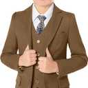 Boys Formal Suit 5 Piece Set, Toddler Tuxedos for Wedding, Suits for Teens Boy Dress School Clothes, 8Y