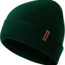 ROXUN Beanie for Men/Women Winter Hat Knit Cuffed Soft Warm Unisex Skull Stocking Cap (Dark Green)