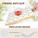 Shelf Liners for Kitchen Cabinets 23in x 20FT Non Adhesive Drawer Liner Gold Quatrefoil Thickened Shelf Liner Paper Strong Non-Slip Easy to Clean for Tool Box Refrigerator with Knife and Tape Measure, 23.6"W x 236.2"L