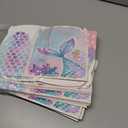 36 Pack Cute Mermaid Party Favor Treat Boxes, Small Ocean Gable Boxes for Parties Giveaways and Small Business 6.18x3.58x3.39 Inches