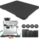 Appliance Slider 360° Rolling Tray for Coffee Maker Bamboo Coffee Pot Slider Tray for Countertop Rotation Sliding Tray with Wheels, Appliances Mat Easily from Under The Cabinet Black(15.7"×13")