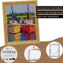 YIVIVEN Canvas Frame for 8x10 Oil Painting Art Prints, Vintage Gold Wood Frame for Canvas, Antique Ornate Plein Air Frames (8"x10",Gold)
