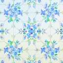 SOMWISE Frosted Glass Window Privacy Film with Tools, Heat Blocking, Anti-UV, Anti-Glare, Static Cling, Decor for Home Bathroom Door, Renter Friendly, Removable, Reusable, Blue 35Inchx78.5Inch