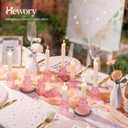 Hewory Glass Pink Candle Holder: 10PCS Valentines Taper Candle Holders for Table Centerpiece, Tapered Candlestick Holders for Valentines Day Decorations Gifts Anniversary Wedding Holiday Home Decor