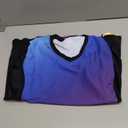 Tournesol Women's Plus Size Rash Guard UV Sun Protection Swim Shirts Short Sleeve Swimwear Swimsuit Tops (2X, Purple Gradient)