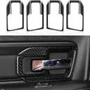 4 Doors Handle Cover Decals for 2013 2014 2015 2016 2017 2018 Dodge Ram 1500 2500 3500 Accessories Carbon Fiber Interior Stickers