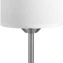 Touch Control Cordlss Table Lamp, USB-C Rechargeable Lamp with Stepless Dimming, 4000mAh Battery Operated Bedside Lamp for Bedroom, Living Room, Night Light & Emergency Lighting, Silver, 1 Pack