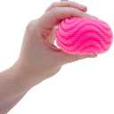 ZEXILILA Glitter Dumpling Squishy Fidget Toy, White, TPR, Slow Rising Stress Ball for Adults, Stress Relief Sensory Squeeze Toy, 1 Count (Pink)