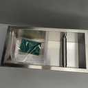 Qeke Recessed Toilet Paper Holder, 304 Stainless Steel Bathroom Toilet Paper Holder with Storage, in Wall Tissue Toilet Roll Holder, Brushed Nickel