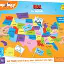 Imagimake Mapology USA Map Jigsaw Puzzle, Learn States, Capitals with Flags, 46 pieces