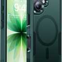 Magnetic for iPhone 17 Case Military-Grade Dual-Layer Shockproof, Heavy Duty Rugged Protection Phone Case [Fit for MagSafe] Anti-Fingerprint Anti-Scratch for iPhone17 Cover 6.3", Green