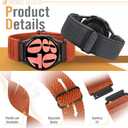 18mm Quick Release Elastic Nylon Band Compatible with Garmin Venu 4 41mm/3S 41mm/Venu 2S/Vivoactive 4S/Vivomove 3S/Active S/Forerunner 265S(42mm)/255S/Fossil Women's Gen 6 42mm/5E 42mm Women Men