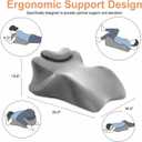 Wedge Intimacy Pillow for Couples, Spine & Hip Alignment Position Cushion, Memory Foam Lift Pillow for Bed, Lounge & Relaxation, Comfort Support for Back, Waist & Posture- Light Grey