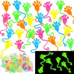 500 Pcs Sticky Hands Bulk Valentines Classroom Gifts Party Favors for Kids Glow in the Dark Mini Stretchy Toys Goodie Bag Stuffers Sticky Hands for Child Easter Egg Fillers School Prize Treat(500 Pcs)