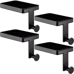 Landhoow Christmas Stocking Holder Christmas Stocking Hanger for Mantel Heavy Duty Xmas Hook with Non Slip Protective Pad Mantel Hook for Mantle Fireplace Home Shelf(Black,2 Pcs)