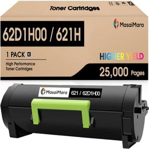 MasaiMara 62D1H00 621H Black Compatible Toner Cartridges for Lexmark MX710 MX711 MX810 MX811 MX812 MX710de MX710dhe MX711de MX711dhe MX711dthe MX810de MX810dfe MX810dme MX810dpe MX810dte Printer
