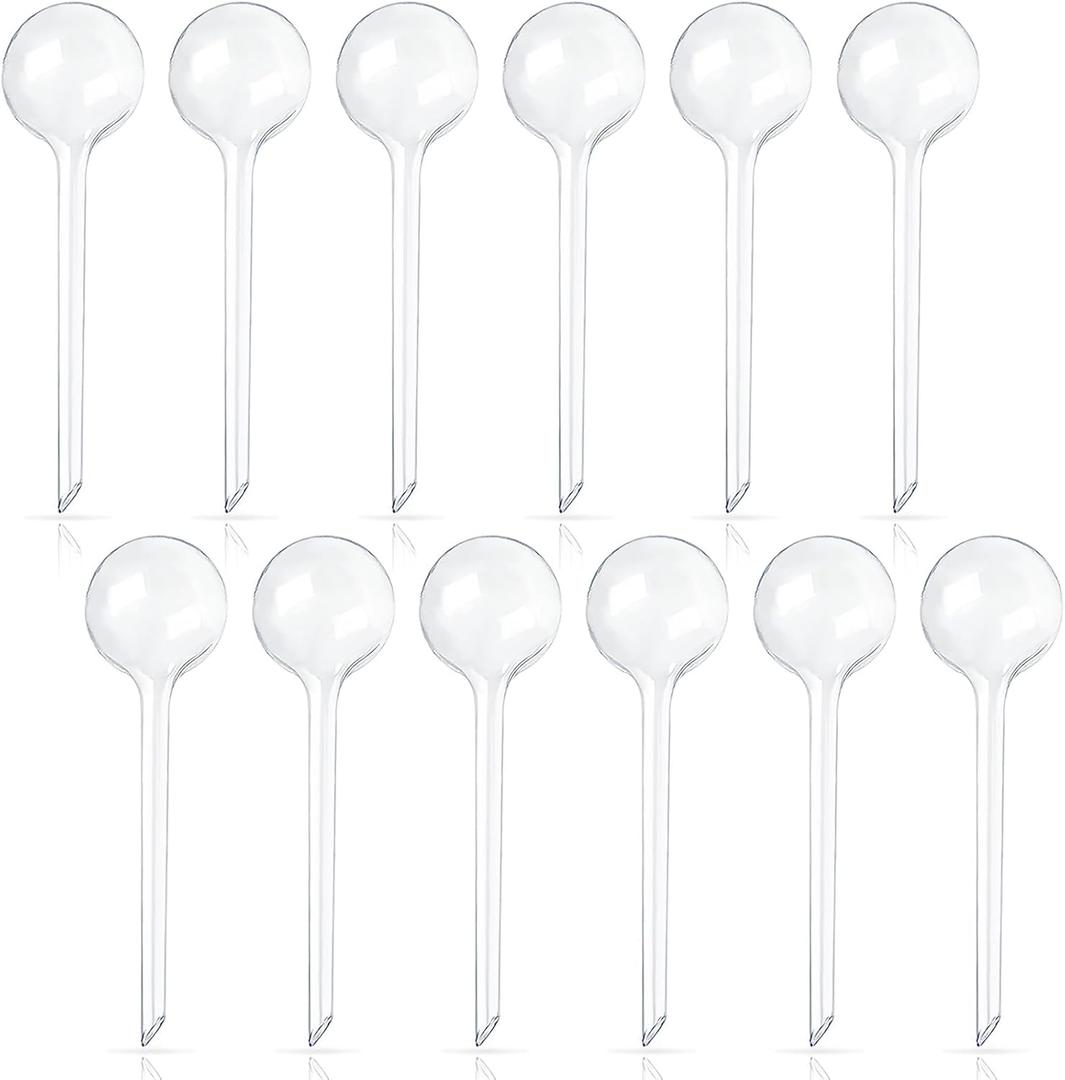 12 Pcs Large Plastic Self-Watering Bulbs,Clear Automatic Watering Globes,Clear Automatic Watering Bulbs for Plants,Graden,Flowers