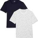 Amazon Essentials Men's Short-Sleeve V-Neck T-Shirts, Pack of 2 (XXL)