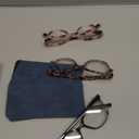 LKEYE Reading Glasses Women Cat Eye Blue Light Computer Readers Stylish Spring Hinge Designer Fashion Cute Eyeglasses  (Black,White Tortoiseshell,Pink Tortoiseshell), +0 Strength