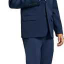 Calvin Klein Boys' 2-piece Formal Suit Set, Single Breasted Jacket & Straight Leg Dress Pants (Blue)
