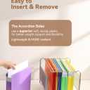 SortRax Plastic Extra Capacity Hanging File Folders, 2" Assorted Colors Expanding Pocket, Heavy Duty for Filing Cabinet, Insertable 1/5-Cut Tabs, Letter Size - 12 Pack