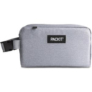 PackIt Freezable Snack Box, Gray Fog, Built with ECOFREEZE Technology, Collapsible, Reusable, Zip Closure with Buckle Handle, Designed For Work Snacks, Fresh Snacks On the Go, Adults, and All Ages