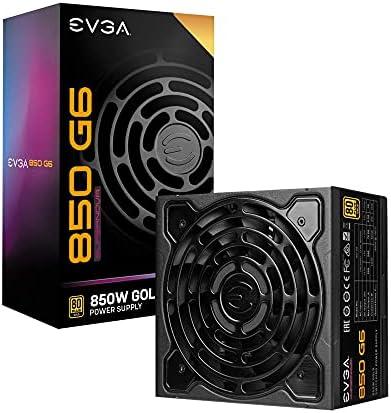 EVGA 850 G6, 80 Plus Gold 850W, Fully Modular, Eco Mode with FDB Fan, Includes Power ON Self Tester, Compact 140mm Size, Power Supply 220-G6-0850-X1