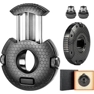 V Cut Cigar Cutter, 2 Sizes Cigar Punching Cutter Sharp Blade Made of Stainless Steel with Gift Box Packaging Suitable for Christmas Birthdays Anniversaries etc