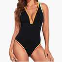Women's One Piece Swimsuits Tummy Control High Waisted Tie-Dye Monokini Bathing Suit, Size: M