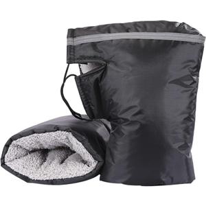 Universal Motorcycle Handlebar Gloves Muffs ATV/Snowmobile/Scooter Handle Grip Gauntlets Gloves Winter Fluff Warmer Thermal Cover Rider Glove Wind/Snow/Water Proof Hands Warmer Mitts for Cold Weather