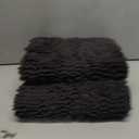 LOCHAS Luxury Bathroom Rug Shaggy Bath Mat 24 x 48 Inch, Washable Non Slip Bath Rugs for Bathroom Shower, Soft Plush Chenille Absorbent Carpets Mats, Dark Grey