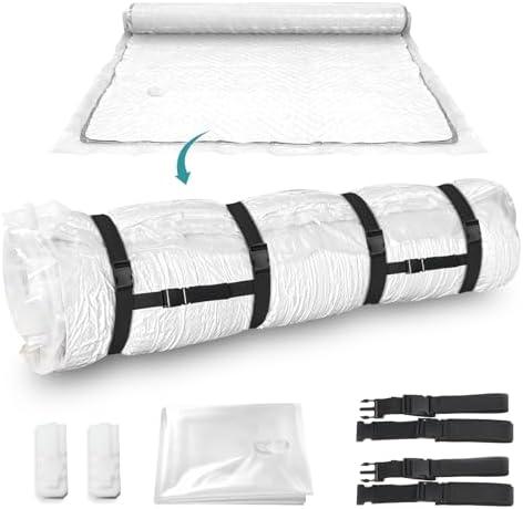 King/Cal-King Vacuum Storage Bag for Mattress with 4 Straps – Vacuum Seal Mattress Bag for Memory Foam and Latex, Easy Moving, Shipping and Storage