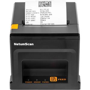 NetumScan USB POS Receipt Printer, 80mm Thermal Receipt Printer with Auto Cutter Cash Drawer, 300mm/s, USB Interface, Support Windows/Mac/Linux, Restaurant Kitchen Printer for ESC/POS