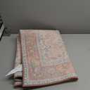 Pink Area Rug 3x5 Washable Rugs for Bedroom Girls Floral with Non Slip Backing, Low Pile Carpet for Entryway, Kitchen or Living Room, Light Pink Blue