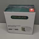 FOCUSLINE 100 Count Gold Plastic Plates 10.25 Inch, Disposable Heavy Duty Dinner Plates, Premium Hard Plastic Plate Fancy Disposable White Plate with Gold Rim