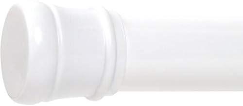 Greendot Shower Adjustable Curtain Tension Rod - 28-50", White - Shower Curtain Rod (White) 2 Pack