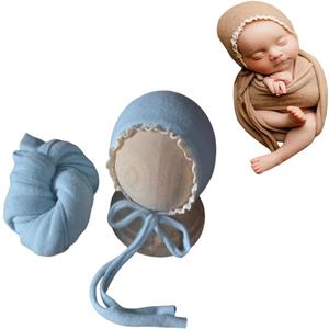 Newborn Photography Wrap Newborn Photoshoot Props Boys Girls Infant Photo Props Shoot Blanket Newborn Photo Props (Light Blue)
