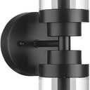 Emak 2 Light Black Vanity Lights for Bathroom,22 Inch Bathroom Light Fixtures Modern Wall Sconces with Clear Glass Shade for Bath, Bedroom, Hallway, VL085-BK-2