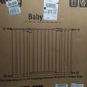 keny 29"-42.5" Baby Gate for Stairs, Auto Close Safety Dog Gate, Pressure Mounted Easy Walk Through Pet Gate for Doorways, Durable Stair Gate, 30" Tall, White