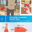 OCEANBROAD Telescoping Emergency Paddle 21''-42''Assembling Required/26''-54'' Aluminium Shaft for Kayaking Boating Canoeing River Tubing (Orange)