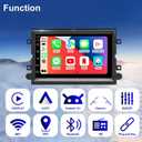 5GWiFi Car Radio for Ford F150 2004-2008, F250/F350 2006-2016, E150/E250/E350 2009-2014, Fusion 2006-2009, 7 Inch Touchscreen Stereo with Carplay Android Auto, Bluetooth, GPS, Backup Camera, SWC, FM