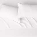 Amazon Basics Lightweight Super Soft Microfiber 4 Piece Sheet Set, Wrinkle Resistant, with 14-Inch Deep Pockets, Full, Cream, Solid
