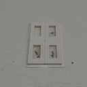 CML Matte White Decorator Screwless Wall Plate, 8 Pack 1-Gang Outlet Covers and Switch Plates, Scratch and Impact Resistant, Hidden Screws, Polycarbonate, Standard Size 2.91 X 4.68