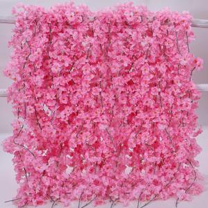 PARTY JOY 8Pcs 47.2ft Artificial Cherry Blossom Flower Garland Hanging Vines for Spring Home Room Wedding Party Kawaii Decor (Peach Pink)