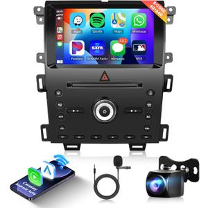 2+64G Android Car Stereo for Ford Edge 2011-2015 with Wireless Carplay Android Auto Car Radio, 9'' Touch Screen Head Unit Mirror Link WiFi GPS Navigation Blutooth FM/RDS EQ AHD Rear Camera SWC