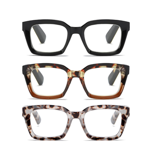 Readers for Women Oprah Style Square Reading Glasses with Spring Hinge Blue Light Blocking for Men Ladies