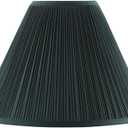 Aspen Creative 33193, Transitional Hardback Empire Shaped Mushroom Pleated Dark Green Spider Shade, 6" Top x 16" Bottom x 12" Slant